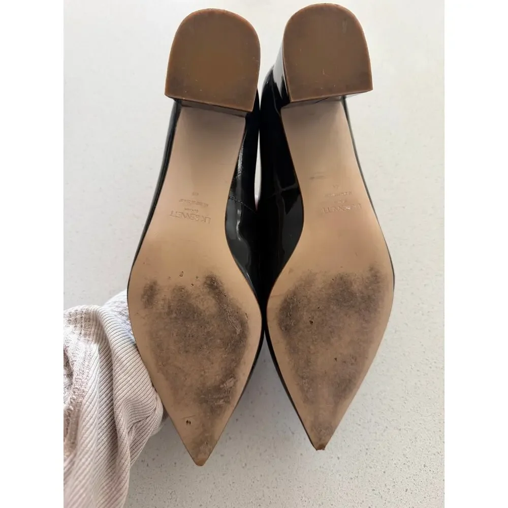 LK Bennett Dark Navy‎ Patent Pointed Toe Heels Size 41